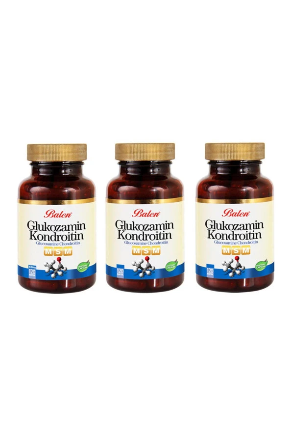Balen Glukozamn Kondroitin MSM 970 MG 120 Kapsül 3 Adet ürün görseli 1