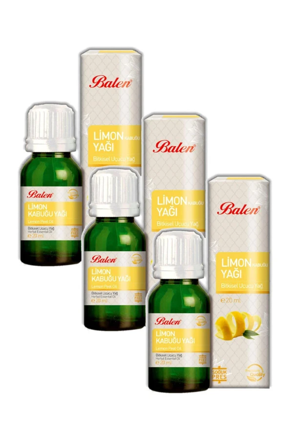 Balen Limon Kabuğu Yağı Soğuk Pres 20 ml 3 Adet ürün görseli 1