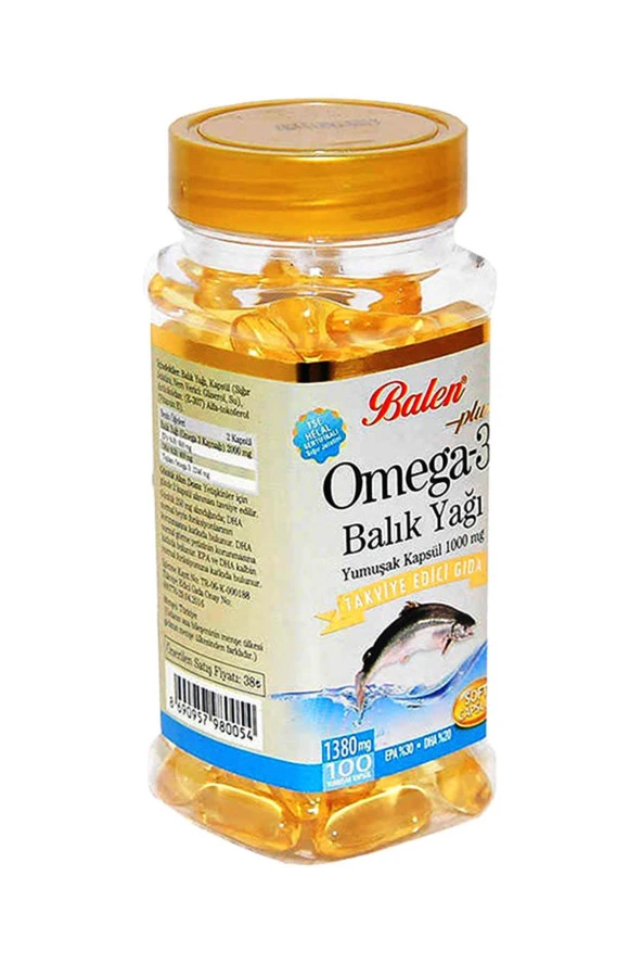 Balen Omega 3 Balık Yağı 1380 mg 100 Yumuşak Kapsül ürün görseli 1