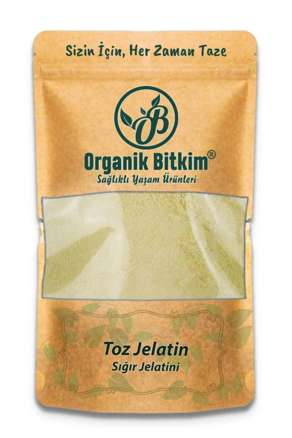 Organik Bitkim Toz Jelatin (Sığır Jelatini) 250 gr ürün görseli 1