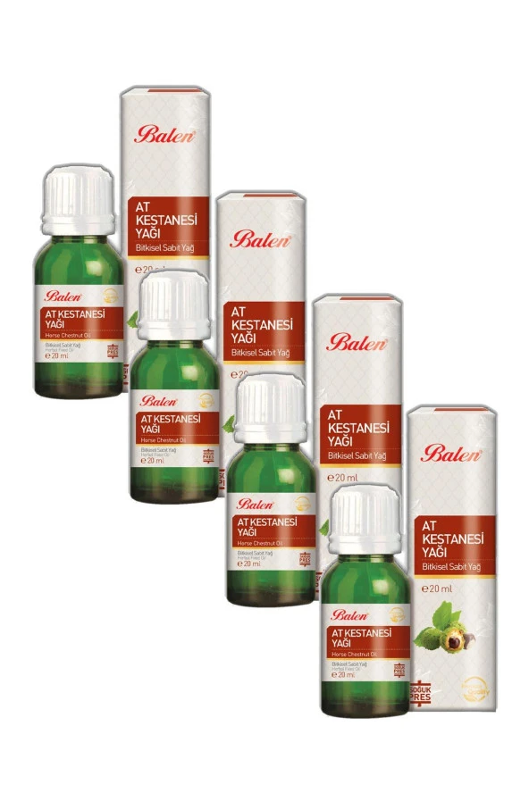 Balen At Kestanesi Yağı (Soğuk Pres) 20 ml 4 Adet ürün görseli 1