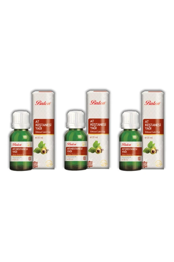 Balen At Kestanesi Yağı (Soğuk Pres) 20 ml 3 Adet ürün görseli 1