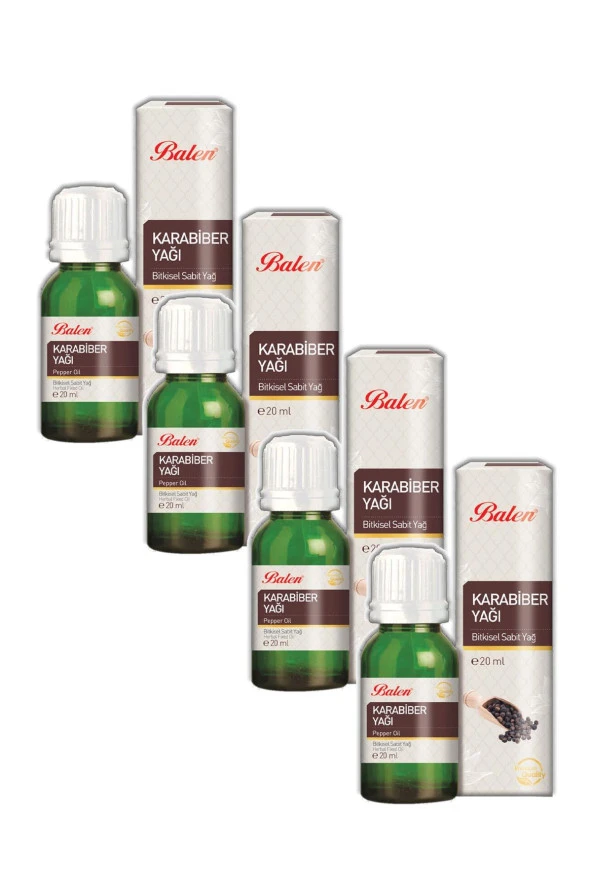 Balen Karabiber Yağı (Maserasyon) 20 ml 4 Adet ürün görseli 1
