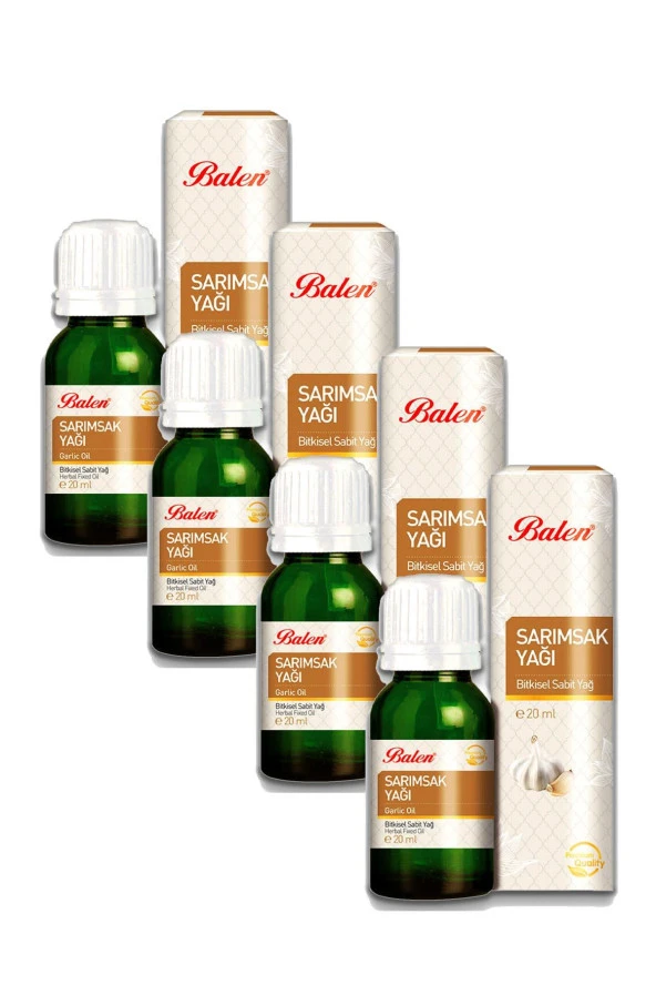 Balen Doğal Sarımsak Yağı (Ekstraksiyon) 20 ml 4 Adet ürün görseli 1