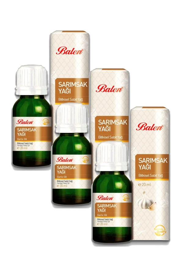 Balen Doğal Sarımsak Yağı (Ekstraksiyon) 20 ml 3 Adet ürün görseli 1