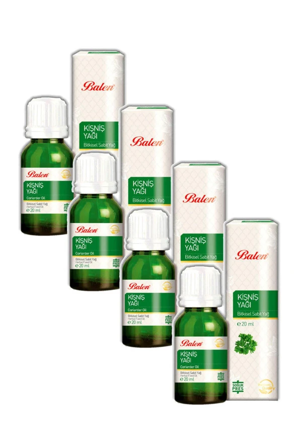 Balen Kişniş Yağı Soğuk Pres 20 ml 4 Adet ürün görseli 1