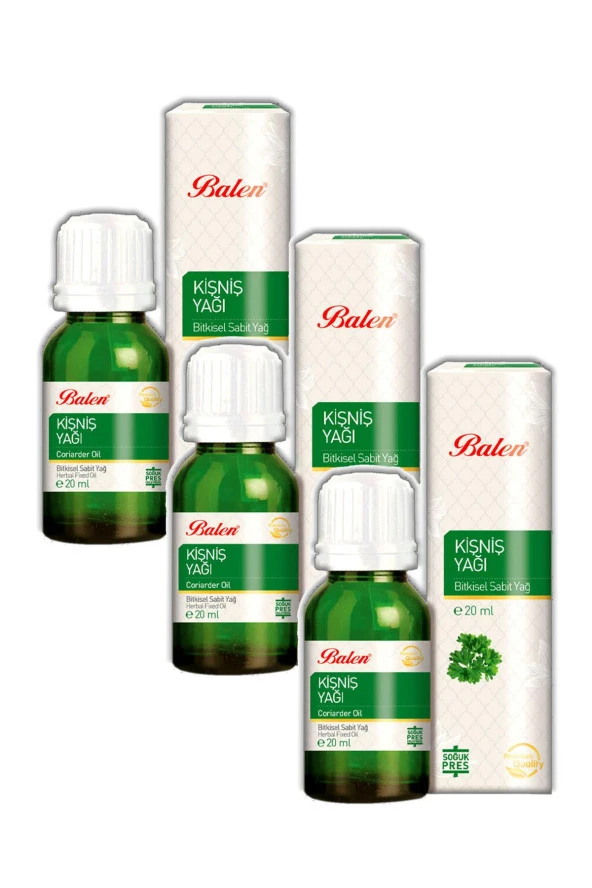 Balen Kişniş Yağı Soğuk Pres 20 ml 3 Adet ürün görseli 1