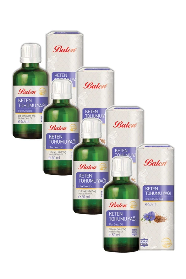 Balen Keten Tohumu Yağı Yağı Soğuk Pres 50 ml 4 Adet ürün görseli 1