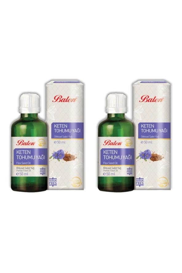 Balen Keten Tohumu Yağı Yağı Soğuk Pres 50 ml 2 Adet ürün görseli 1