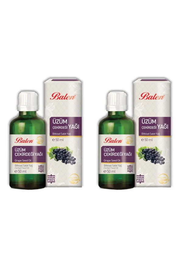 Balen Üzüm Çekirdeği Yağı Soğuk Pres 50 ml 2 Adet ürün görseli 1