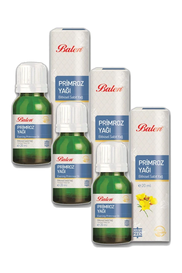 Balen Primroz Yağı Soğuk Pres 20 ml 3 Adet ürün görseli 1