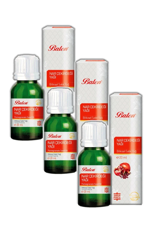Balen Nar Çekirdeği Yağı Soğuk Pres 20 ml 3 Adet ürün görseli 1