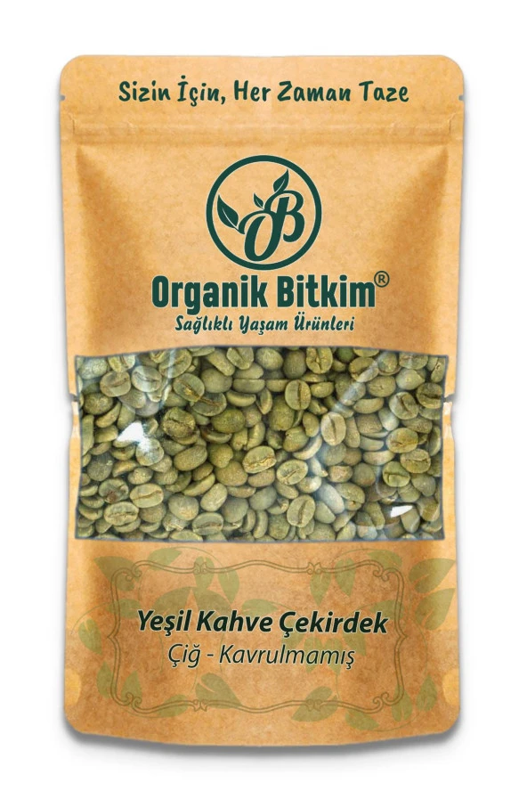 Organik Bitkim Yeşil Kahve Çekirdek Çiğ Tane 250 gr ürün görseli 1