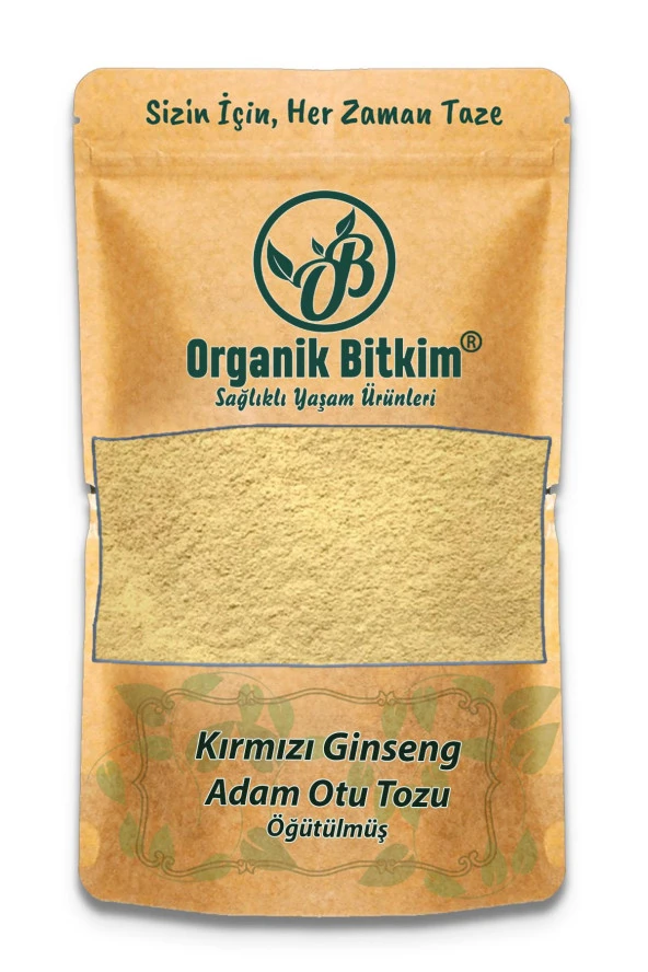 Organik Bitkim Kırmızı Ginseng (Adam Otu) Toz 50 gr ürün görseli 1