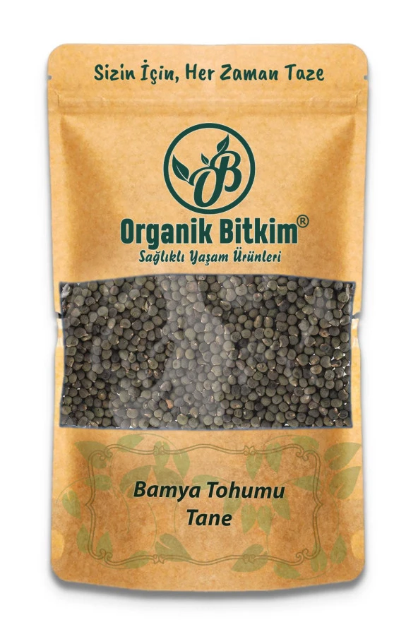 Organik Bitkim Tane Bamya Tohumu 100 gr ürün görseli 1