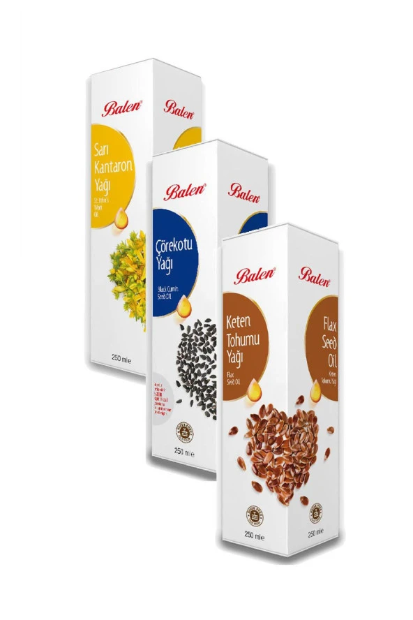 Balen 250 ml Çörekotu,Keten Tohumu,Sarı Kantaron Yağları Sğk Pres ürün görseli 1