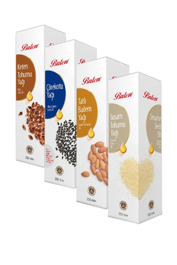 Balen 250 ml Çörekotu,Keten Tohumu Tatlı Badem,Susam Yağları ürün görseli 1