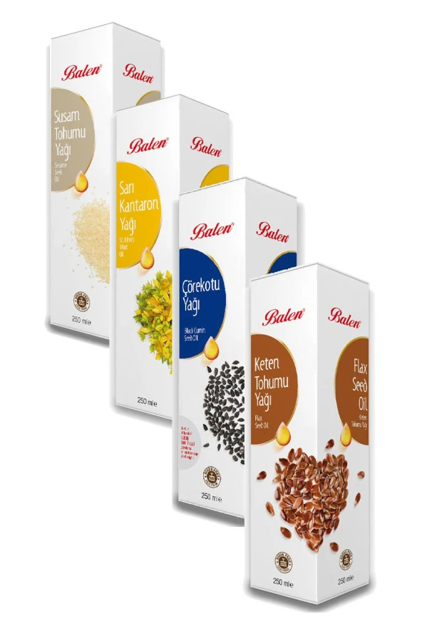 Balen 250 ml Çörekotu,Keten Tohumu,Susam,Sarı Kantaron Yağları ürün görseli 1