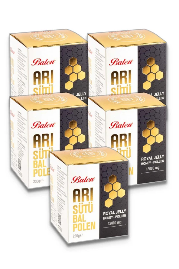 Balen Arı Sütü Bal Polen Süper Doz (12000 mg) 230 gr 5 Adet ürün görseli 1