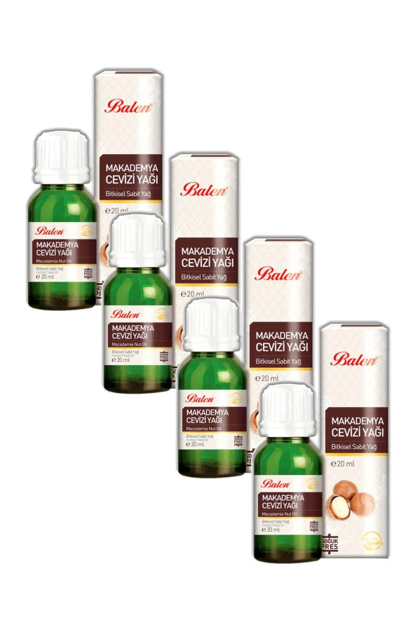 Balen Makademya Cevizi Yağ - Soğuk Pres 20 ml x 4 Adet ürün görseli 1