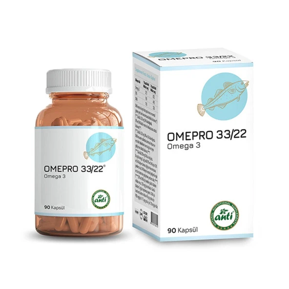 Anti Omepro® 3322 Omega 3 Balık Yağı (Trigliserit format) 90 Kap. ürün görseli 1