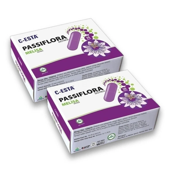 Anti C-Esta® Passiflora & Melisa Ekstresi 30 Kapsül x 2 Adet ürün görseli 1