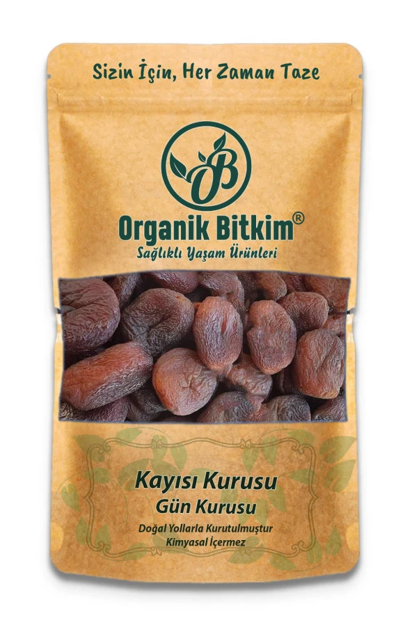 Organik Bitkim Gün Kurusu Kayısı (Kükürtsüz) 1000 gr ürün görseli 1