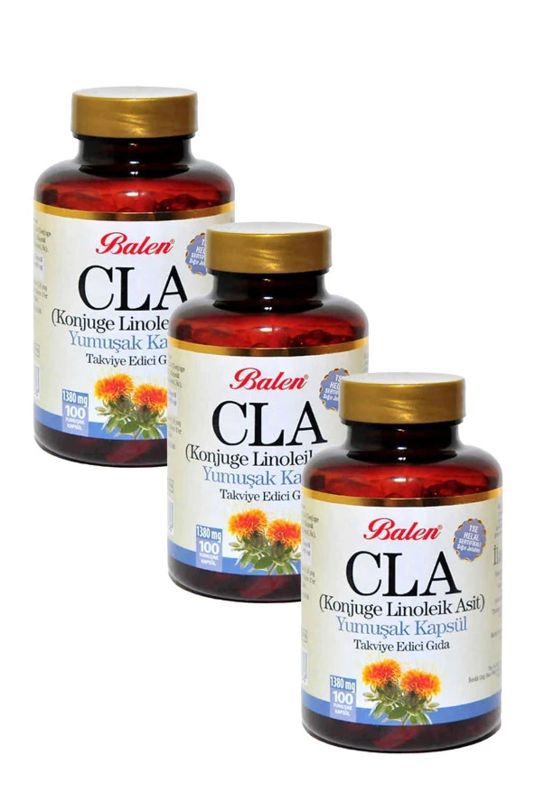 Balen CLA (Aspir Yağı) Yumuşak Kapsül 1380 mg 100 Kapsül 3 Adet ürün görseli 1