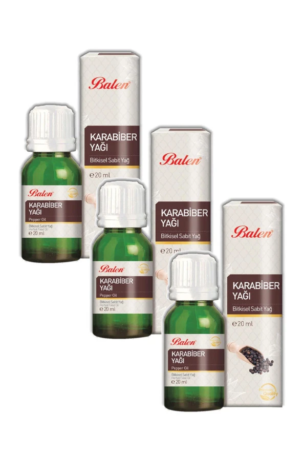 Balen Karabiber Yağı (Maserasyon) 20 ml 3 Adet ürün görseli 1