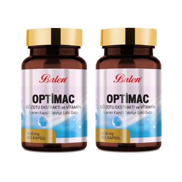 Balen Optimac Gözotu Ekstraktı -Vitamin 630 mg 60 Kapsül x 2 Adet ürün görseli 1