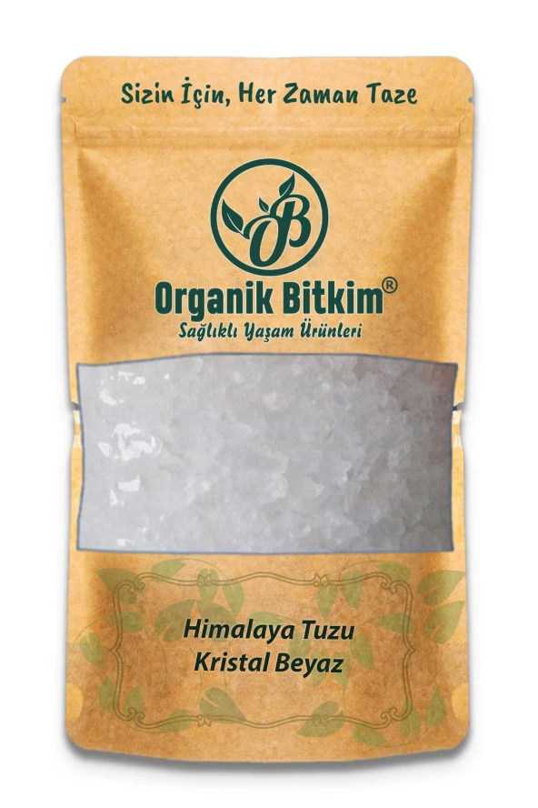 Organik Bitkim Himalaya Tuzu Kristal Beyaz Öğütülmemiş 500 gr ürün görseli 1