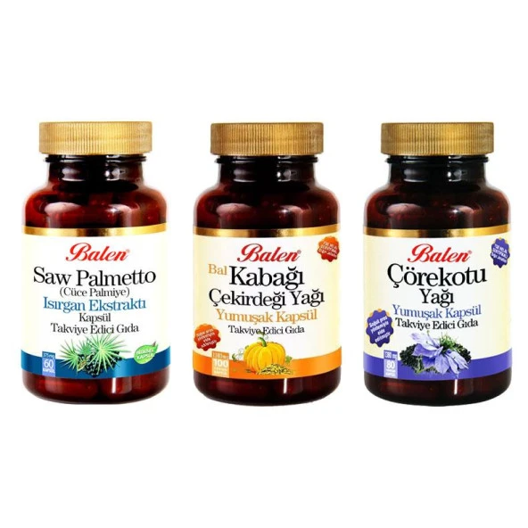 BALEN Saw Palmetto-Isırgan+Kabak Çekirdeği Yağı+Çörekotu Yağı ürün görseli 1