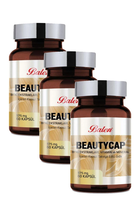 Balen Beautycap Bitki Ekstraktı-Vitamin-Mineral 60 Kapsül x 3 Adt ürün görseli 1