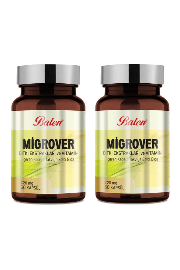 Balen Migrover Bitki Ekstraktları-Vitamin 60 Kapsül x 2 Adet ürün görseli 1
