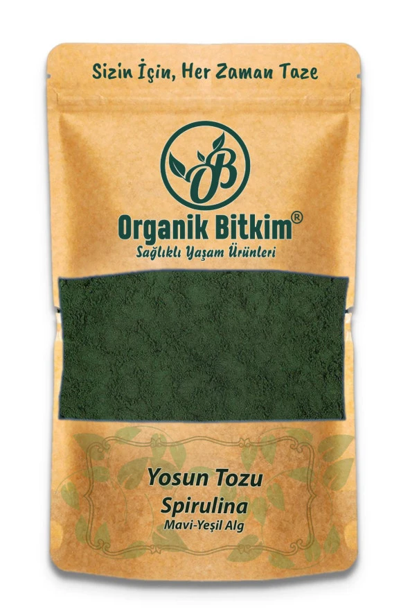 Organik Bitkim Yosun Tozu - Spirulina (Mavi-Yeşil Alg) 250 gr ürün görseli 1
