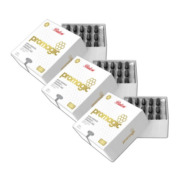 Balen Promagic Çörekotu Yağı Beyaz Propolis 60 Kapsül x 3 Adet ürün görseli 1