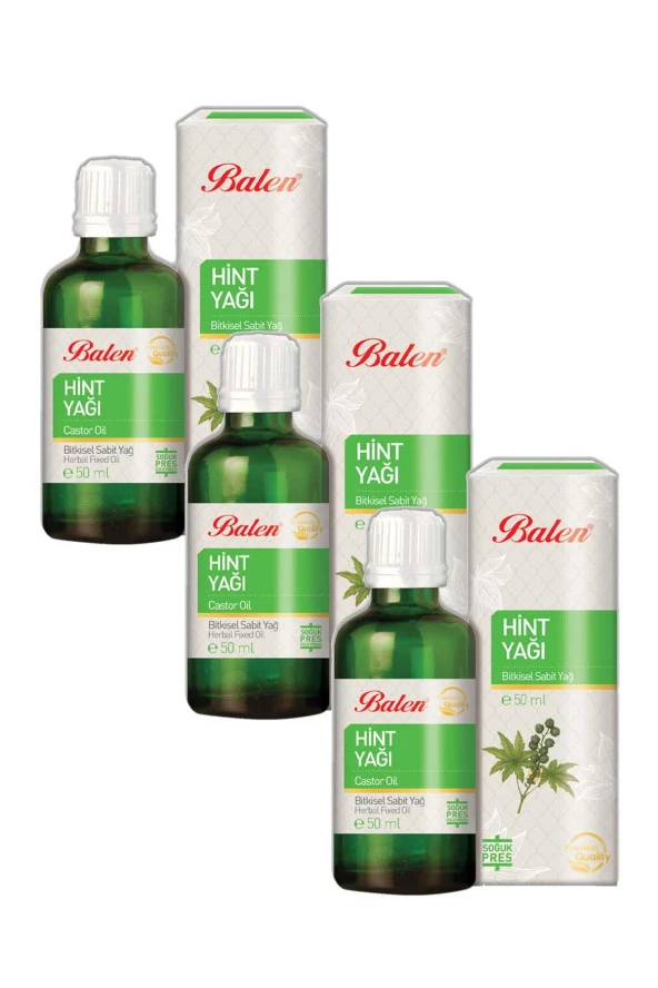 Balen Hint Yağı Soğuk Pres 50 ml x 3 Adet ürün görseli 1