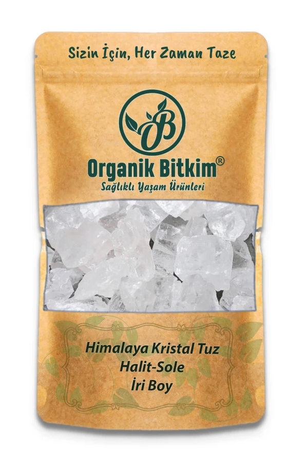Organik Bitkim Halit Sole Himalaya Tuz Kristal 1000 gr ürün görseli 1