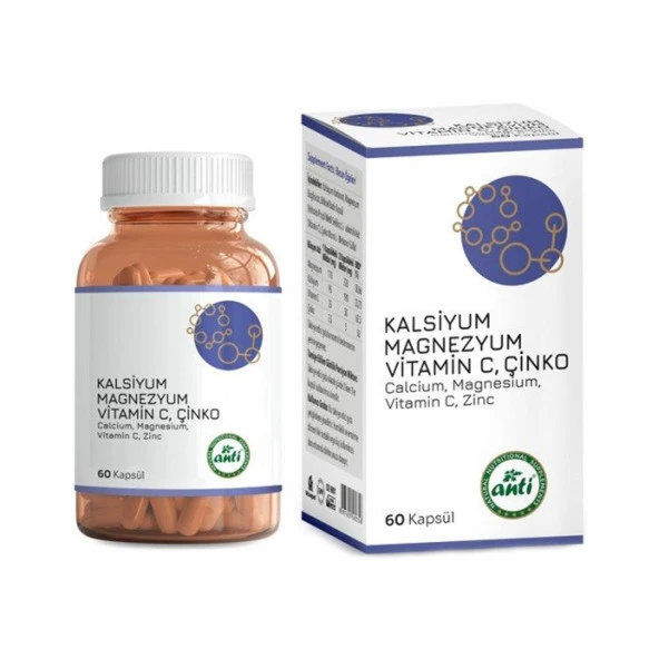 Anti MASC Kalsiyum & Magnezyum & Vitamin-C & Çinko 60 Kapsül ürün görseli 1