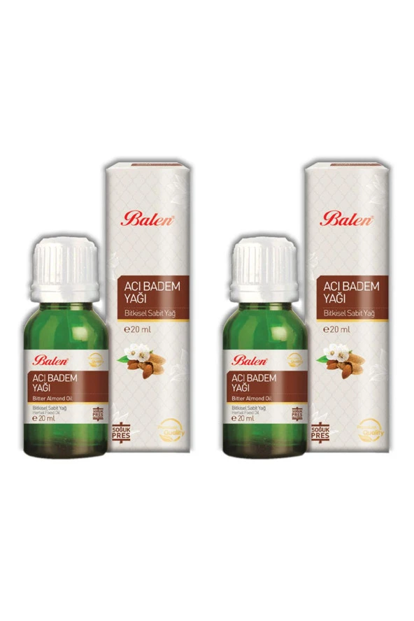Balen Acı Badem Yağı Soğuk Pres 20 ml x 2 Adet ürün görseli 1