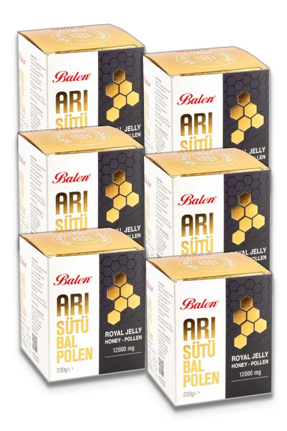 Balen Arı Sütü Bal Polen Süper Doz (12000 mg) 230 gr 6 Adet ürün görseli 1
