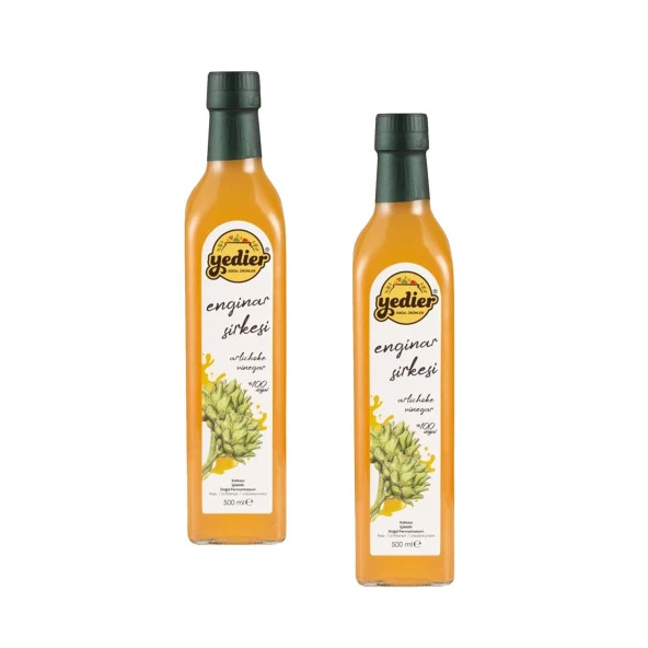 Yedier Enginar Sirkesi Katkısız Doğal Ferment 500 ml x 2 Adet ürün görseli 1