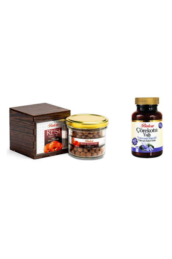 Balen Reishi Mantarı (Ganoderma)+Çörekotu Yağı Kapsül(Soğuk Pres) ürün görseli 1