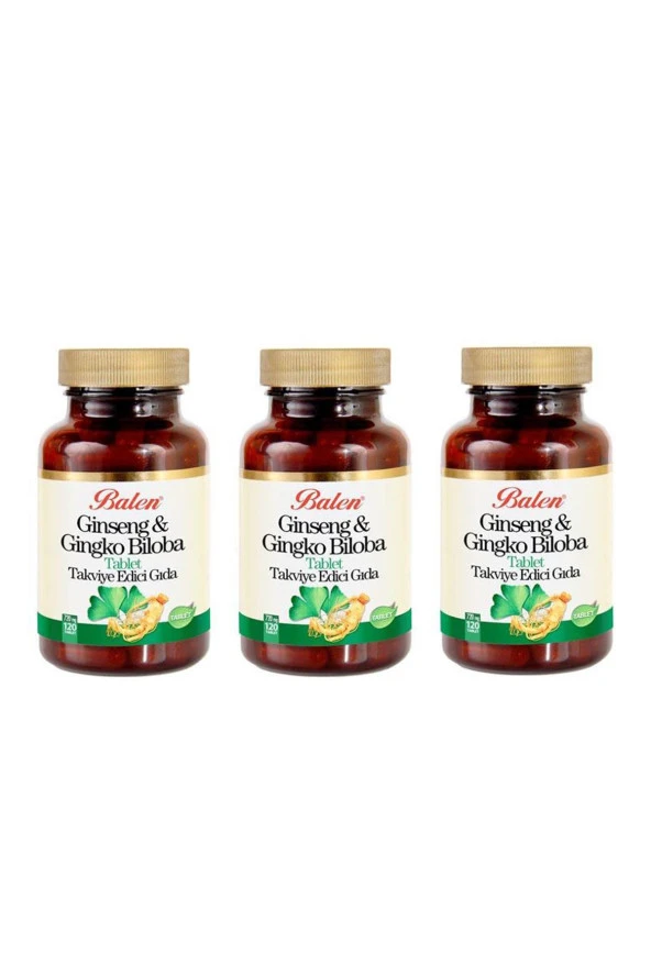 Balen Ginseng & Ginkgo Biloba 720 mg 120 Tablet x 3 Adet ürün görseli 1