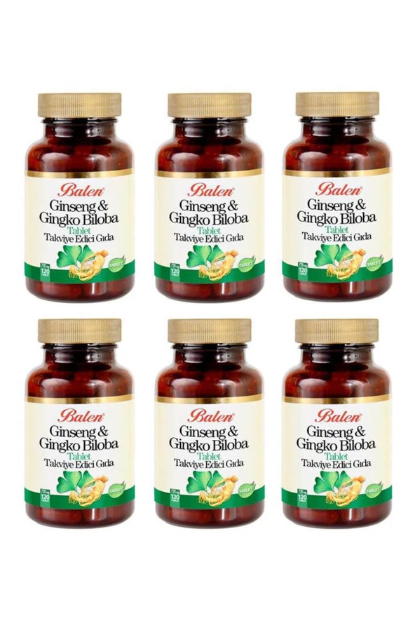Balen Ginseng & Ginkgo Biloba 720 mg 120 Tablet x 6 Adet ürün görseli 1