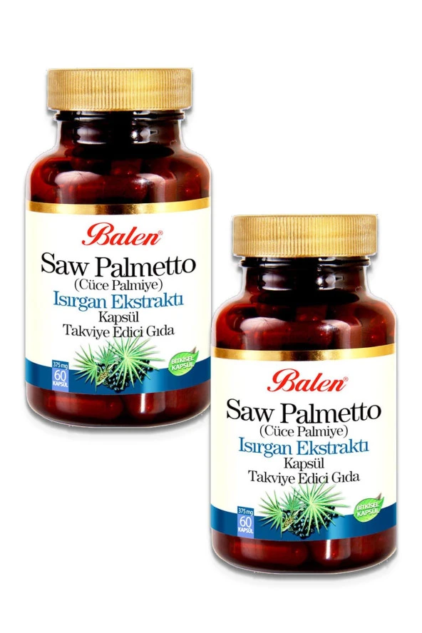 Balen Saw Palmetto Isırgan Ekstraktı Çinko 375mg 60 Kapsül x 2 Adet ürün görseli 1