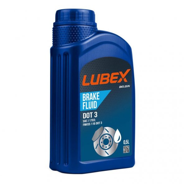 Lubex Brake Fluid DOT 3 Fren Hidrolik Yağı 500 Ml ürün görseli 1
