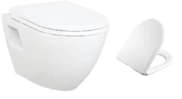 CREAVİT TP325 + KC3161 TERRA ASMA KLOZET METAL MENTEŞE YAVAŞ KAPANIR ürün görseli 1