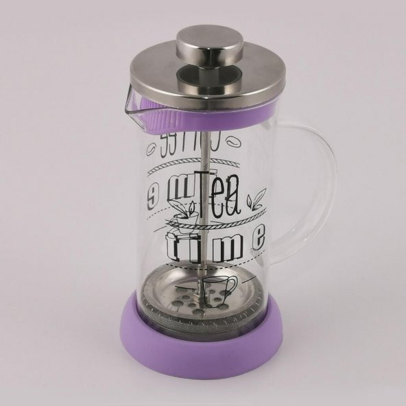 Silikonlu Bitki Çayı Demliği & Demleme & French Press Mor ürün görseli 1