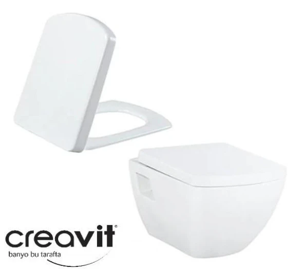 Creavit TP326 Asma Klozet  KC6000 Yavaş Kapanır Kapaklı ürün görseli 1